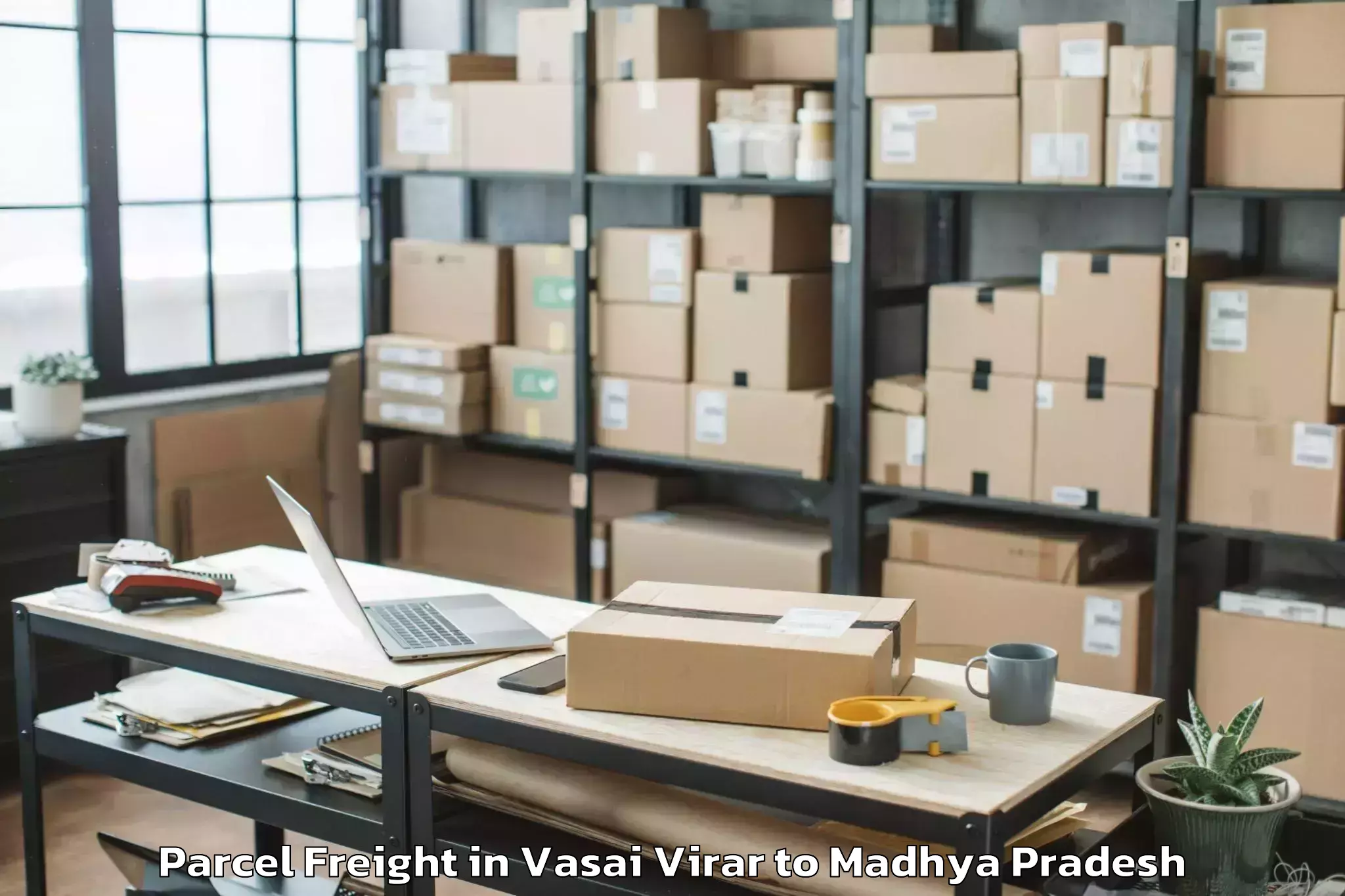 Top Vasai Virar to Tonk Khurd Parcel Freight Available